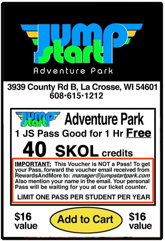 One Hour FREE at Jump Start Adventure Park