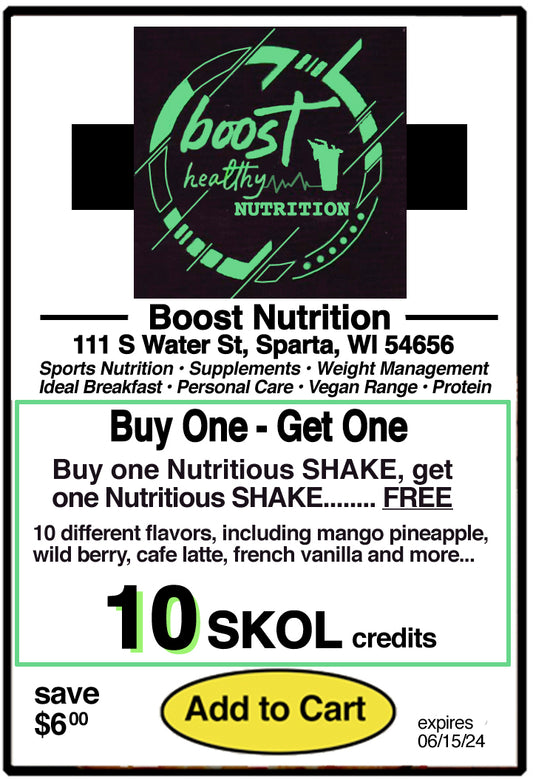 Buy One - Get One at Boost Nutrition