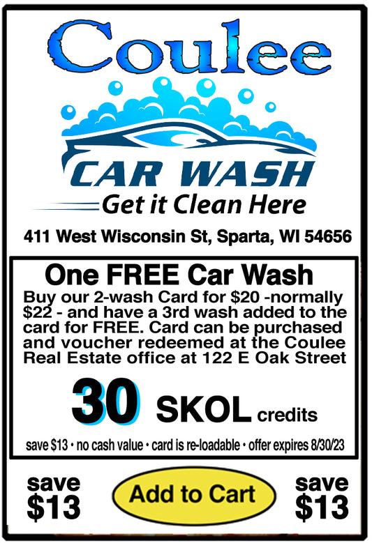 Buy 2 Car Washes, Get One Free at Coulee Car Wash      TTW