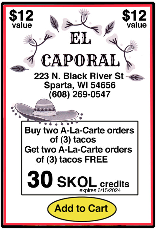 Buy Two Tacos, Get Two Tacos at El Caporal