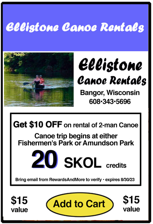 Ellistone Canoe Rentals, Bangor, WI
