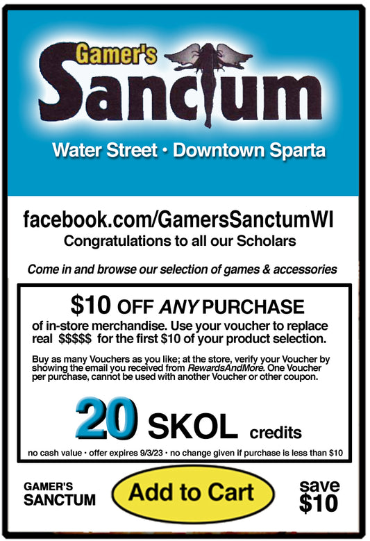 SHS - $10 OFF at GAMER'S SANCTUM