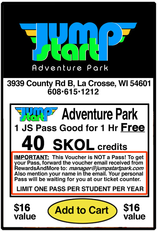 One Hour FREE at Jump Start Adventure Park
